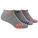 adidas Women's Cushioned Low Cut Socks (3-Pack), Heathered grey/flash orange/night flash purple/flash red
