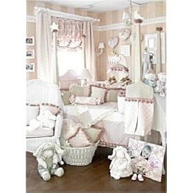 Libbie Crib Bedding, 5 piece set with Diaper Stacker by Glenna Jean by Glenna Jean
