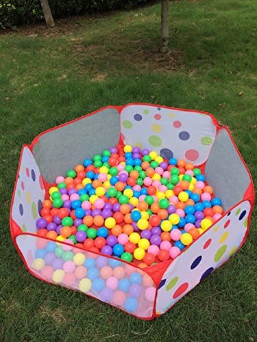 Durable Six Sided Hexagon Polka Dot Children Ball Play Pit Pool with Carry Tote Ball Sold Separately Great and Exciting Gift for ANY AGE Group By Playou Medium