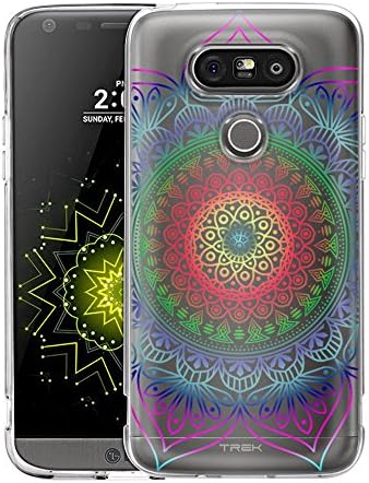 LG G5 Case, Slim Fit Snap On Cover by Trek Multi Color Floral Ink Mandala Clear Case