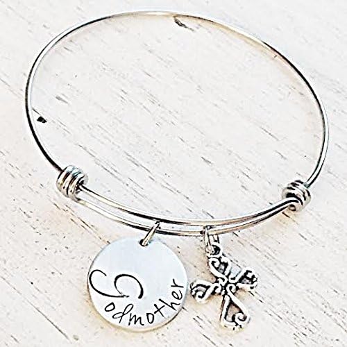 Godmother Bangle Bracelet Hand Stamped