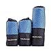 HaloMagic Microfiber Towel, Drying Fast Towels for Travel, Sports, Camping, Golf, Yoga, Beach and Bath, Highly Absorbent with Mesh Carry Bag