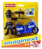 Fiscer Price Imaginext Mini Figure Police Bike Patrol (Not Part of Batman Line!)