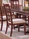 Review visiondecor Furniture  / 2 Deep Cherry Finish Contemporary Wood Dining Side Chairs