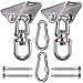 SELEWARE Permanent Antirust 304 Stainless Steel Heavy Duty Swing Hanger w/ Carabiner 1000LB Capacity, 360Â° Rotate Punching Bag Hanger w/ Screw for Playground Porch Yoga Hammock Chair Swing Set, 2 Pack