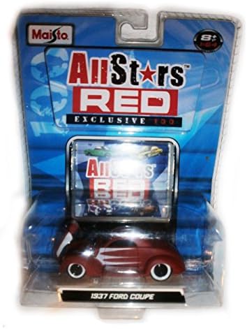 1937 Ford Coupe Maisto AllStars Red " Exclusive 100 " matte red