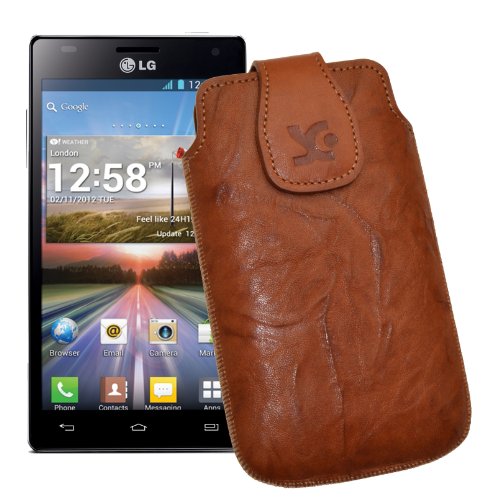 Suncase Original Tasche f&uuml;r LG P880 Optimus 4X HD wash-braun Preisvergleich