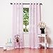 Best Home Fashion Crushed Voile Sheer Curtains - Antique Bronze Grommet Top - Pink - 52