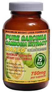 75% HCA GARCINIA CAMBOGIA NAKED™ 3000mg/day - 120ct - 750mg/capsule | Maximum Daily Dosage for Weight Loss. Strongest Garcinia Cambogia with 75% HCA!