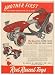 1947 Red Rascal Ball Bearing Roller Skates Trade Print Ad