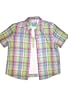 Alfred Dunner Hawaiian Islands Button Shirt w/ Tank Plaid Top Multi 6P