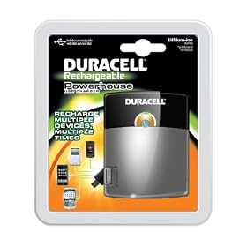 Duracell Powerhouse USB Charger with Lithium ion battery / includes universal cable with USB and mini USB,