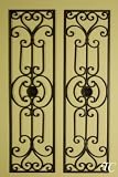 Tuscan Mediterranean Wrought Iron Wall Grille Set of 2