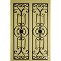 Tuscan Mediterranean Wrought Iron Wall Grille Set of 2