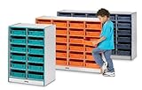 24 Paper-Tray Cubbie With Paper-Trays - Blue - School & Play Furniture