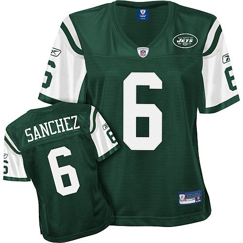 Mark Sanchez Green Reebok Premier New York Jets Women's Jersey - XX-Large
