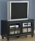 Grand Bay TV Stand in Smooth Black Satin Width: 48"