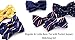 Flairs New York Gentleman's Essentials Neck Tie, Bow Tie and Pocket Square Matching Set (Bow Tie Only, Amber Gold [Stripes Texture])