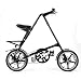Strida LT Folding Bike, Black