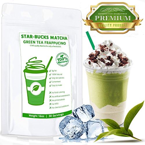 STAR-BUCK Matcha Latte Frappe Mix (Wholesale 22lb) - STAR Quality Matcha for a few BUCKS - Made with Certified 100% Organic Matcha - Energy Booster - Rich Antioxidants
