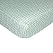 Lolli Living 100% Cotton Crib Fitted Sheet. Mint Scallop Pattern Ultra-Soft Fitted Crib Sheets (Standard Size)