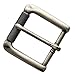 Antiqued Nickel Finish Single Prong Roller Replacement Belt Buckle, Fits 1-3/8