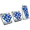 Eufab 17164 Sport-Pedal-Set, 3-Teilig Blau/Alu