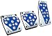 Eufab 17164 Sport-Pedal-Set, 3-Teilig Blau/Alu