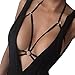 Mallcat Women Harness Elastic Strappy Hollow Out Bustier