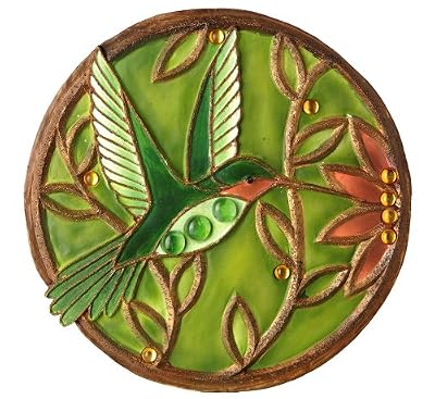 New Creative 25849 Garden Jewels Stepping Stone, Jeweled Hummingbird, 10.5-In...