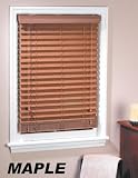 Achim Madera Falsa 2 in. Faux Wood Plantation Blind Color-Size - 35W x 64L in. - Maple