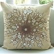 Moon Glow - Throw Pillow Covers - Silk Pillow Cover with Mother Of Pearl & Bead Embrodiery