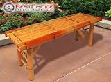 New Tiki Bamboo Bench Tropical Coffee Table Patio Bar Bench