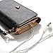 ATC Masione(TM) Multifunctional Coin Purse Wrist Bag Handbag Envelope Wallet Pouch Case for iphone 4 4S 5 Samsung Galaxy S4 S3 N7100 HTC ONE M7 Smart Phone with free Stylus Pen (Black)