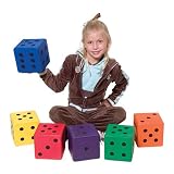 US Games Color My Class 6in Foam Dice- Set of 6