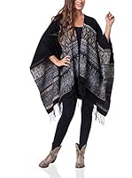 Peace & Love Poncho (Negro)