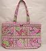 Vera Bradley Large Tic Tac Tote Bag Pinwheel Pink