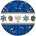 Amscan Joyous Menorah Celebration Round Dessert Plates Tableware, Multicolor, 7