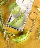 Unique Wedding Favors: " Pease in a Pod " Keychains, 36 thumbnail