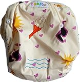 ベビーの水遊びにスイムパンツ　★赤ちゃんの水あそびに！洗って使えるので紙パンツよりとっても経済的でかわいいので大人気 (Summer Sun)