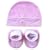 Luvable Friends Cap & Bootie Set in Pink