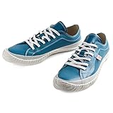 SPINGLE MOVE スピングルムーブ メンズ レディース ( SPM-110 NAVY/YELLOW ネイビー/イエロー / BLUE ブルー ) スニーカー カンガルーレザー (LL（27.5cm）, ブルー)