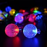 CrazyFire 20球4.8mソーラー LEDクリスマスイルミネーションライト (気泡, 多色)