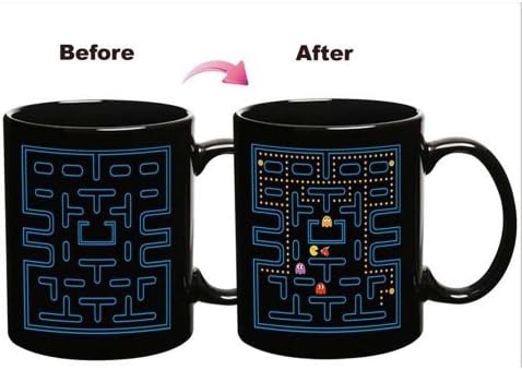 Piggy2gether - Cool Style Pacman Game Eat Beans Ceramic Coffee Tea Cup Mug Pattern Change