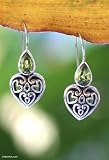 Peridot earrings, 'Heart's Desire'