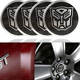 Autobot Transformers Silver/Black Wheel Center Decal Emblems