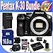 Pentax K-30 Weather-Sealed 16 MP CMOS Digital SLR (Body) (Black) + Extended Life Battery + External Rapid Travel Quick-Charger + 16GB SDHC Class 10 Memory Card + USB Card Reader + Memory Card Wallet + Shock Proof Deluxe Case + Accessory Saver Bundle!