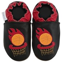 Robeez Infant/Toddler Basketball Slip-On,Black,18-24 Months (US Toddler 6.5-8 M)