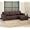 Abbyson ABBL29 Camden Dark Brown Microsuede Sectional - Dark Brown