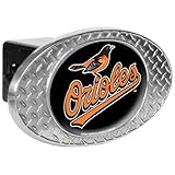 MLB Baltimore Orioles Metal Diamond Plate Trailer Hitch Cover